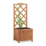 Relaxdays jardinière avec treillis bac à fleurs treillage bois jardin pot plantes résistant 20 litres ... Relaxdays jardinière avec treillis bac à fleurs treillage bois jardin pot plantes résistant 20 litres ...