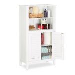 Relaxdays armoire de salle de bain sur pied lamell en bambou blanc meuble de rangement cuisine hxlxp: ... Relaxdays armoire de salle de bain sur pied lamell en bambou blanc meuble de rangement cuisine hxlxp: ...
