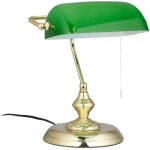 Relaxdays lampe de banquier abat - jour vert bureau table lampe de table laiton vintage bibliothèque ... Relaxdays lampe de banquier abat - jour vert bureau table lampe de table laiton vintage bibliothèque ...