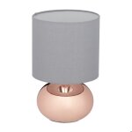 Relaxdays lampe de chevet luminaire rond tactile hxd: 275x18cm e14 clairage sur pied avec abat - jour ...
