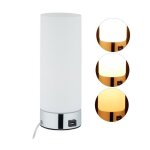 Relaxdays lampe de chevet rglable ronde avec fonction de chargeusb fonction tactile hxd 29x 11 cm blanche ...