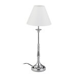 Relaxdays lampe de nuit vintage abat - jour en tissu reflet chrom� d�coration e14 hx d 55 x 21cm argent� ...