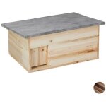 Relaxdays maison hrisson rsistant  l?hiver montage  l?abri des chatsentre de labyrinthe hlp 21x46x34 ...