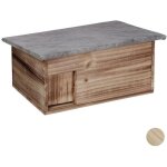 Relaxdays maison hrisson rsistant  l?hiver montage  l?abri des chatsentre de labyrinthe hlp 21x46x34 ...