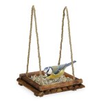 Relaxdays mangeoire d?ext�rieur pour oiseaux � suspendre ou poser en bois h x l x p : 65 x 25 x 25 cm ...