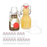 Relaxdays mini bouteilles en verre lot de 20 petites fioles  remplir 50 ml fermeture  trier transparent ...