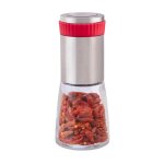 Relaxdays moulin à piment moulin à épices inox salière poivrier broyeur fines herbes 16 cm rouge argenté ... Relaxdays moulin à piment moulin à épices inox salière poivrier broyeur fines herbes 16 cm rouge argenté ...