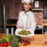 Relaxdays moulin  poivre lectrique lot de 2 avec lumire poivrire et salire acier inoxydable cramique ...