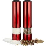 Relaxdays moulin à sel électrique poivre épices salière poivrier inox meule en céramique lot de 2 led ... Relaxdays moulin à sel électrique poivre épices salière poivrier inox meule en céramique lot de 2 led ...