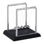 Relaxdays pendule newton dcoration bureau de travail physique science & art 5 boules mtal balancier ...