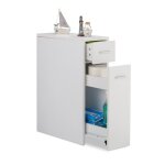 Relaxdays armoire de niche 2 tiroirs pour le bain cuisine salon petit meuble peu encombranthlp 615x 20x ...