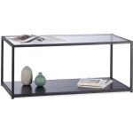 Relaxdays noir basse en verre rectangulaire cadre en métal panneau vitré surface table de salon hlp 42x100x50c ... Relaxdays noir basse en verre rectangulaire cadre en métal panneau vitré surface table de salon hlp 42x100x50c ...
