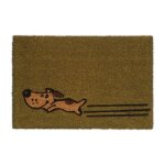 Relaxdays paillasson coco 40 x 60 cm tapis de porte avec motif de chien pour intrieur et extrieur dcoratif ...