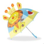 Relaxdays parapluie pour enfants motif lion effet 3d fille gar�on forme cloche color�