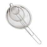 Relaxdays passoire de cuisine jeu de 3 712 et 18 cm avec poigne pour farine poudre de sucre fruits tamiseur. ...