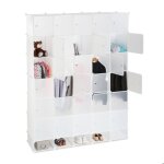 Relaxdays penderie armoire cubes tagre rangement 25 casiers plastique modulable diy bibliothque hxl ...