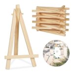 Relaxdays petit chevalet jeu de 10 dcoration table  la maison mariages festivits hxl 155 x 8 cm nature ...
