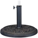 Relaxdays pied de parasol motif roses support mts parasols 35 / 38 / 48 mm stable rsine synthtique ...