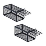 Relaxdays pi�ge � souris vivante lot de 2 attrape - souris sans tuer cage rats 12 x 24 x 115 cm sourici�re ...