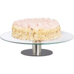 Relaxdays plat  tarte tournant plateau prsentation verre gteau mariage dcoration cuisine  30 cm ...