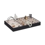 Relaxdays plateau  bijoux prsentoir  bijoux bote coffret sans couvercle 30 compartiments velours ...