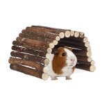 Relaxdays pont en bois rongeur tunnel pour cage hamsters peut �tre pli� bois de chima hlp 2x29x17cm nature ...