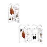 Relaxdays porte bijoux acrylique prsentoir joaillerie pliable boucles d?oreille colliers 28x42x2 cm ...