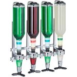 Relaxdays porte - bouteilles mural 4 bouteilles distributeur de boissons alcool hxlxp: 36 x 355 x 11 ...