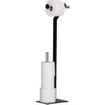 Relaxdays porte papier toilettes sur pied en métal chrome support rouleau wc hxlxp: 72 x 23 x 135 cm ... Relaxdays porte papier toilettes sur pied en métal chrome support rouleau wc hxlxp: 72 x 23 x 135 cm ...
