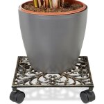 Relaxdays porte - plantes à 4 roulettes design antique stable & résistant aux intempéries carré 275 x ... Relaxdays porte - plantes à 4 roulettes design antique stable & résistant aux intempéries carré 275 x ...