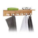 Relaxdays porte - serviettes en bambou 6 crochets patère avec tablette étagère rangement hxlxp 10 x 50 ... Relaxdays porte - serviettes en bambou 6 crochets patère avec tablette étagère rangement hxlxp 10 x 50 ...