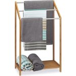 Relaxdays porte - serviettes en bambou sur pied 3 barres hxlxp: 85 x 51 x 31 cm support serviette salle ... Relaxdays porte - serviettes en bambou sur pied 3 barres hxlxp: 85 x 51 x 31 cm support serviette salle ...