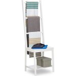 Relaxdays porte - serviettes portant range - serviettes bain valet de chambre chaise de lit sdb bambou ...
