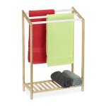 Relaxdays porte - serviettes sur pied bambou 3 barres étagère portant salle de bain hlp: 78x53x24 cm ... Relaxdays porte - serviettes sur pied bambou 3 barres étagère portant salle de bain hlp: 78x53x24 cm ...