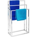 Porte - serviettes - relaxdays - 3 bras chroms - base antidrapante - inox - 825 x 46 x 21 cm