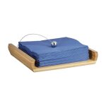 Relaxdays porte - serviettes de table en bambou avec boule support hxlxp: 37 x 217 x 217 cm nature