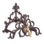 Relaxdays porte tuyau d?arrosage support jardin en fer forgé robinet fixation murale design d?antan marron ... Relaxdays porte tuyau d?arrosage support jardin en fer forgé robinet fixation murale design d?antan marron ...