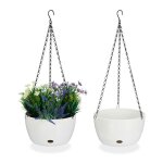 Relaxdays pot de fleurs avec r�servoir deau lot de 2 hxd : 60 x 24 cm pour int�rieur et ext�rieur plastique ...