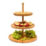 Relaxdays présentoir 3 niveaux bambou h : 25 cm d : 30 cm 3 plateaux en bois pour gâteaux snacks noix ... Relaxdays présentoir 3 niveaux bambou h : 25 cm d : 30 cm 3 plateaux en bois pour gâteaux snacks noix ...