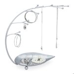 Relaxdays prsentoir  bijoux avec rangement porte - colliers boucles d?oreilles bracelets 12 branches ...