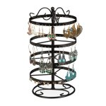 Relaxdays pr�sentoir boucles d?oreilles fer 168 emplacements rotatif arbre � bijoux h x d 30 x 165 cm ...