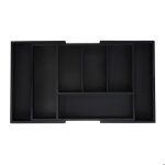 Relaxdays range - couverts extensible 5 à 7 compartiments organiseur pour le tiroir bambou et mdf noir ... Relaxdays range - couverts extensible 5 à 7 compartiments organiseur pour le tiroir bambou et mdf noir ...