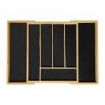 Relaxdays range - couverts extensible 5 à 7 compartiments organiseur pour le tiroir bambou et mdf noir ... Relaxdays range - couverts extensible 5 à 7 compartiments organiseur pour le tiroir bambou et mdf noir ...