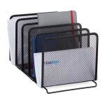 Relaxdays rangement pour catalogue support  magazines sur pieds en mtal 5 compartiments 185 x 205 x ...