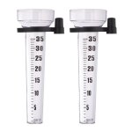 Relaxdays lot de 2 pluviomtres  fixation compteur pour le jardin gros affichage 35 mm / m plastique ...