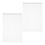 Relaxdays rideau passe - tringle lot de 2 pour portes ou fen�tres lavable peut �tre raccourci 145 x 245 ...