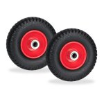 Relaxdays roue de brouette 2. 50 - 4 lot 2 pneu caoutchouc jante en acier increvable charge max. 80 kg ... Relaxdays roue de brouette 2. 50 - 4 lot 2 pneu caoutchouc jante en acier increvable charge max. 80 kg ...