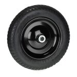 Relaxdays roue de brouette 3. 00 - 8 pneu en caoutchouc pu avec jante acier increvable charge maximale ...