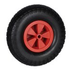 Relaxdays roue de brouette 4. 00 - 6 caoutchouc jante en plastique increvable charge maximale: 100kg ...