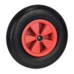 Relaxdays roue de brouette 4. 80 / 4. 00 - 8 caoutchouc en pu jante plastique charge max. : 100 kg increvable ...